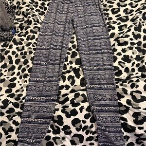 dELiA*s Black and Gray Animal Print Pants